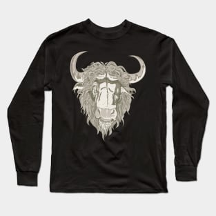 Bull Illustration Long Sleeve T-Shirt